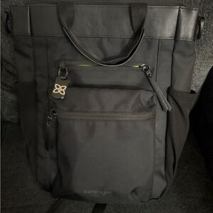SHERPANI Soleil Black Backpack with Durable Design
